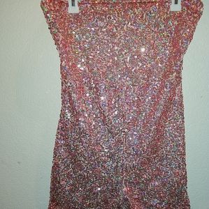 Rose Gold Sequin Romper